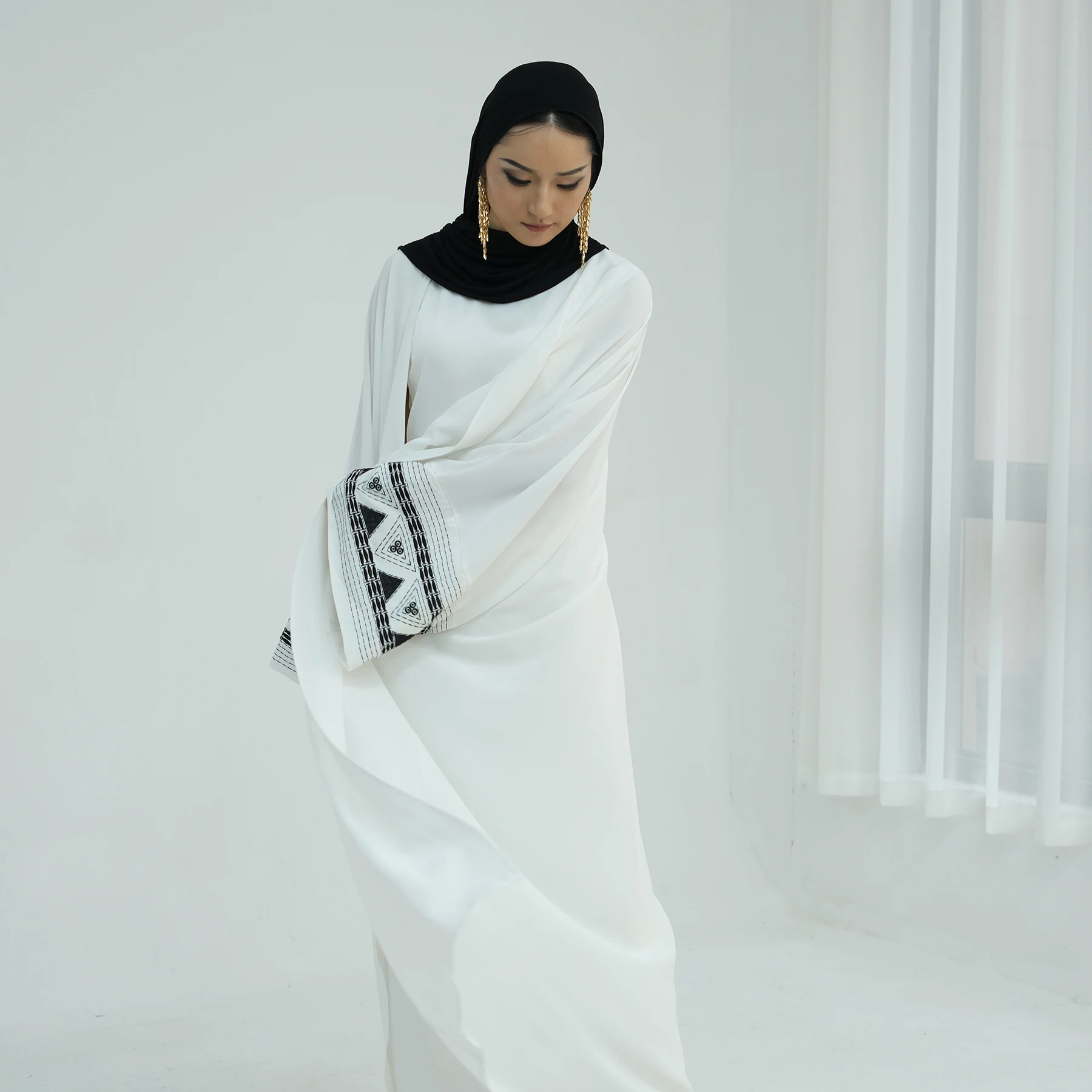 white v neck halter dress White Cotton Drop Waist Maxi Dress - Halter Dresses