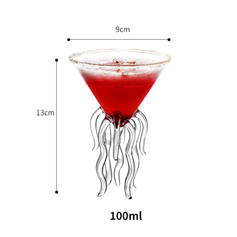 Wholesale Customize Octopus Stem Cocktail Glasses Vampire Wine Glasses Creative Martini Wine Glass Juice Cup