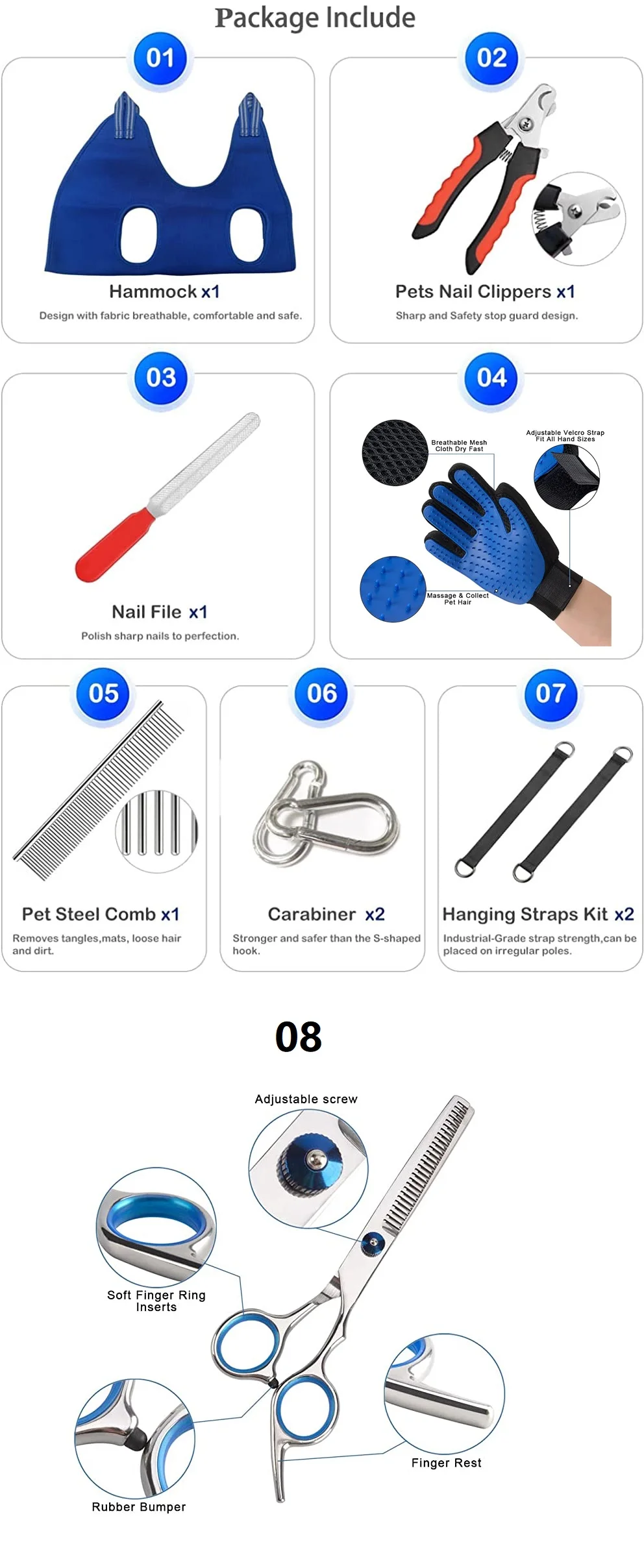 Hot Sale Dog Grooming Hammock Pet Grooming Hammock Harness For Dogs Cats Pet Grooming Hammock