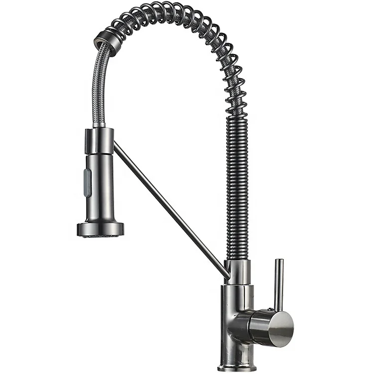 Copper Spring Chrome Kitchen Faucets Buy Chrome Kitchen Faucets Kitchen Faucets With Pull Out Sprayer New Products Griferia Cocina Brass Body Single Handle Pull Down Flexible Handle Spring Kitchen Sink Faucet Fantasy Design