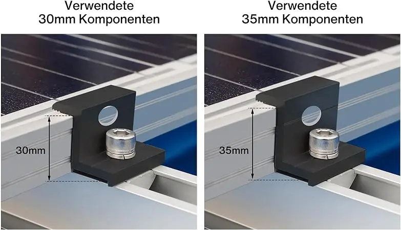 10 Set Pv Module End Clamp For Solar Panel Thickness 30mm And 35mm Pv ...