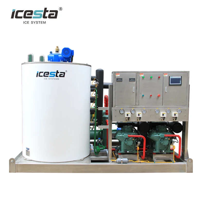 
 Льдогенератор хлопьев для морской воды ICESTA от 1000 кг до 60t для рыбалки  