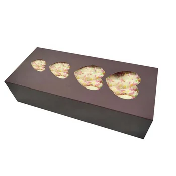 Wholesales Customized new year sweets packing box elegant sweets paper packing boxes with PVC window Chocolate packaging box