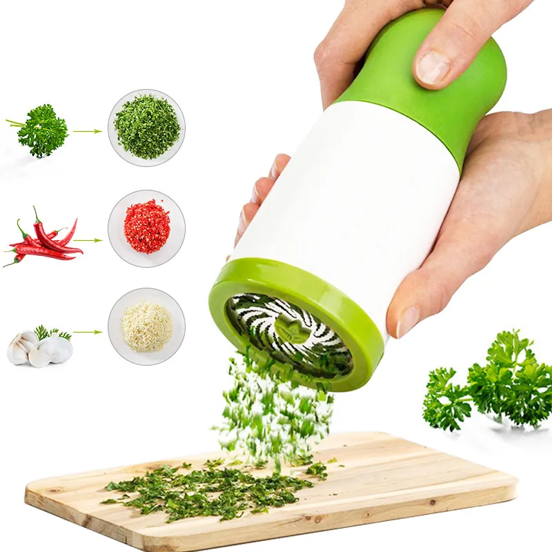 X053 Vegetable Cutter Garlic Coriander Spice Grinder Kitchen Accessories Herb Grinder Spice Mill Parsley Shredder Chopper