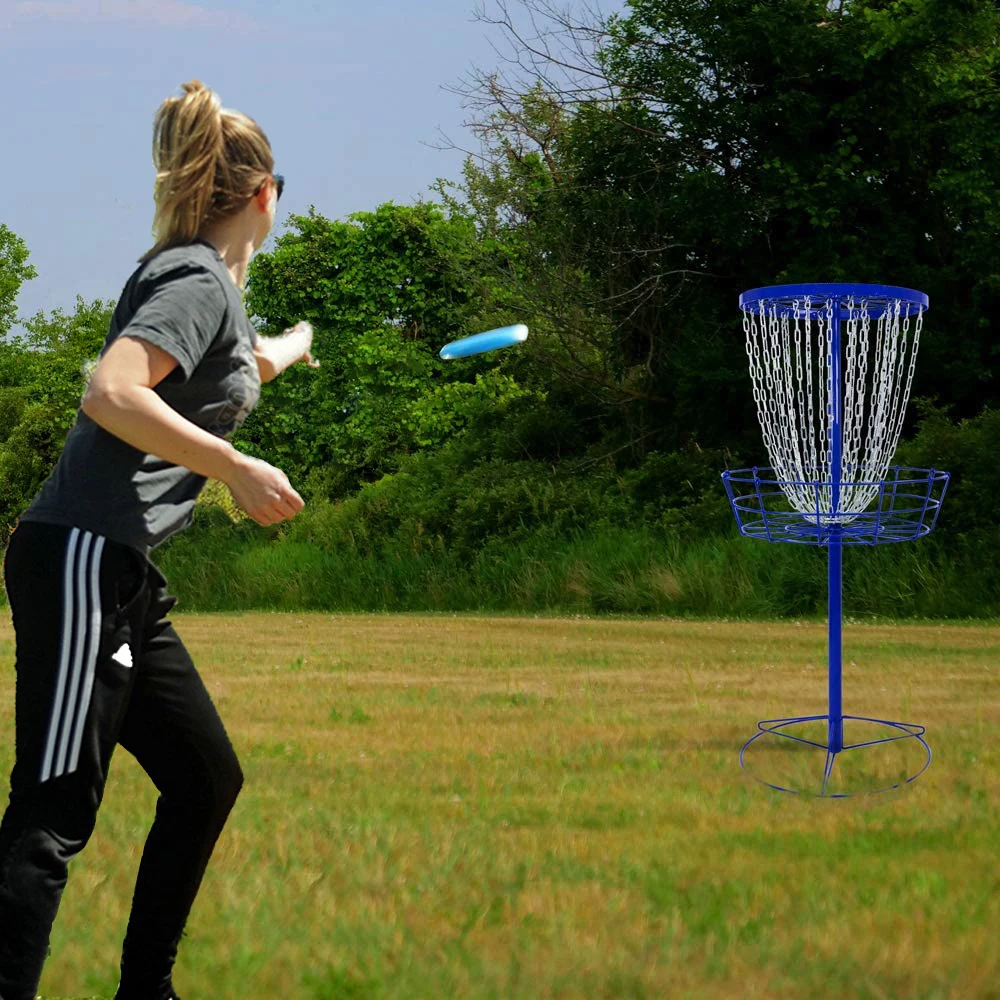 Sports Disc Golf Baskets Portable Disc Golf Target With Chains Included Disc Golf Basket Stand