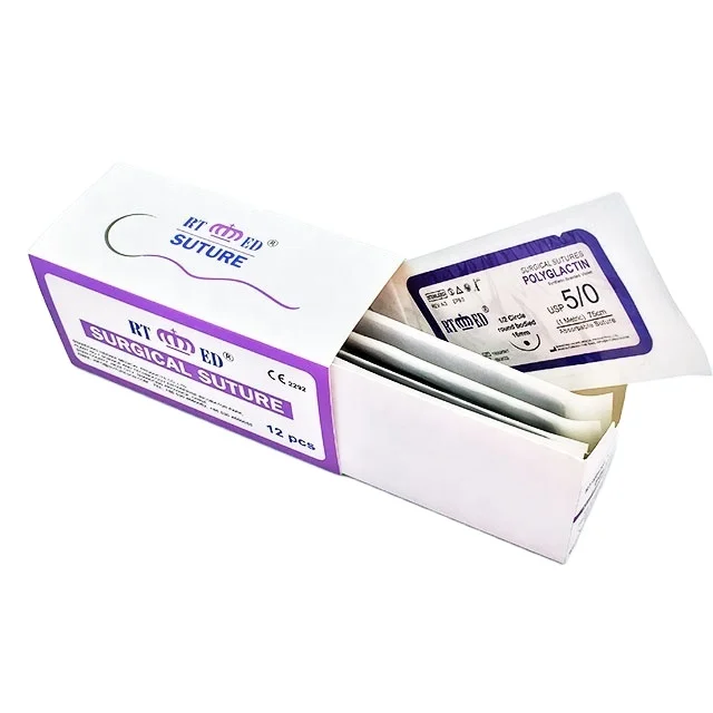 Absorbable Different Types Suturas Nylon Monofilament Polyglactin PGLA Surgical Sutures