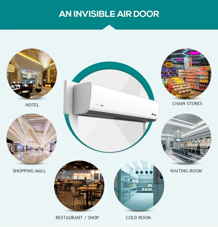 Industrial Air Curtain with PTC Ceramic Heater 220v or 380v 50Hz for Energy Efficient Temperature Control