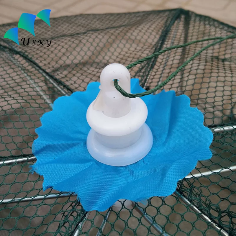 china hexagonal fishing net Chinese Factory 10 Holes Umbrella Folded Portable Hexagon Fishing Shrimp  Trap Minnow Crab Cast Mesh Trap