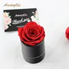 black box with red rose