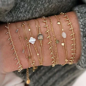 2025 Trend Stainless Steel Stack Four Leaf Clover Bracelets