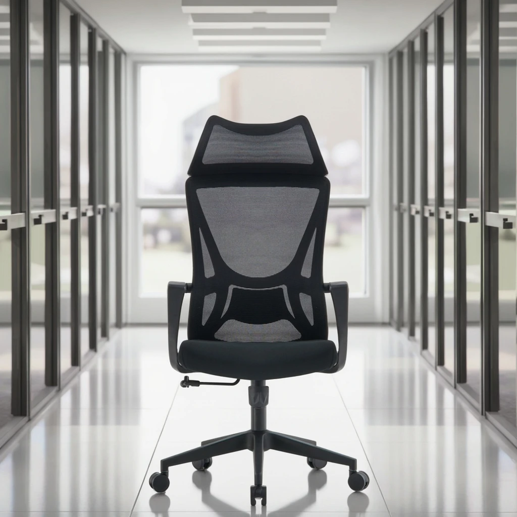 Ergonomic Wingback Design Chair Butterfly Frame Ventilated Backrest High Resilience Foam Office Function 3