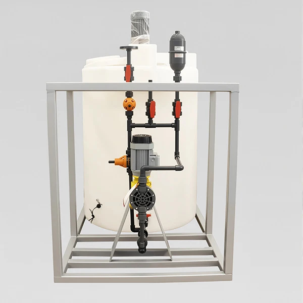 200L Dosing Bucket PE Flat Bottom Plastic Mixing Bucket PAM Dissolving tank Sewage Treatment Reagent Dosing System