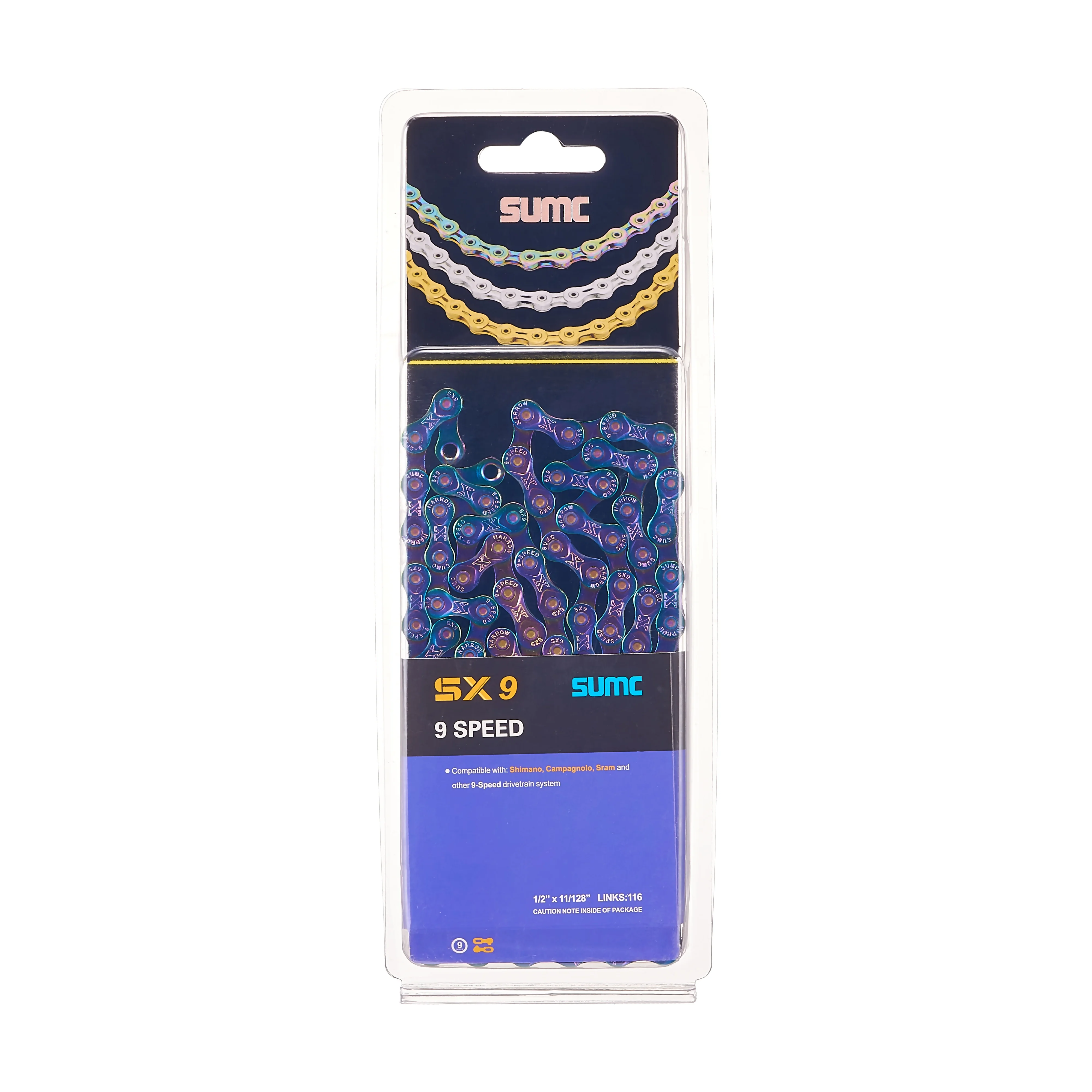 パーツ sumc 11sl rainbow SUMC ( エスユーエムシー ) チェーン SX11SL レインボー 1/2″ x