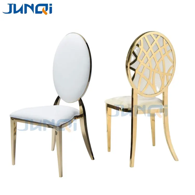 Dining Modern Stackable Egg Back Stainless Steel Wedding Golden Chair ...