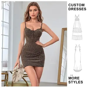 Custom Summer Elegant Strapless Tunic Slim Sexy Mini Dress for Women Sleeveless Empire Lace Party Dress