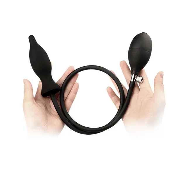 Explosive Inflatable Butt Plug Kits Body Safe Silicone Anal Balloon Pump With Quick Release Valve Expandable Anal Plug Sex Toys