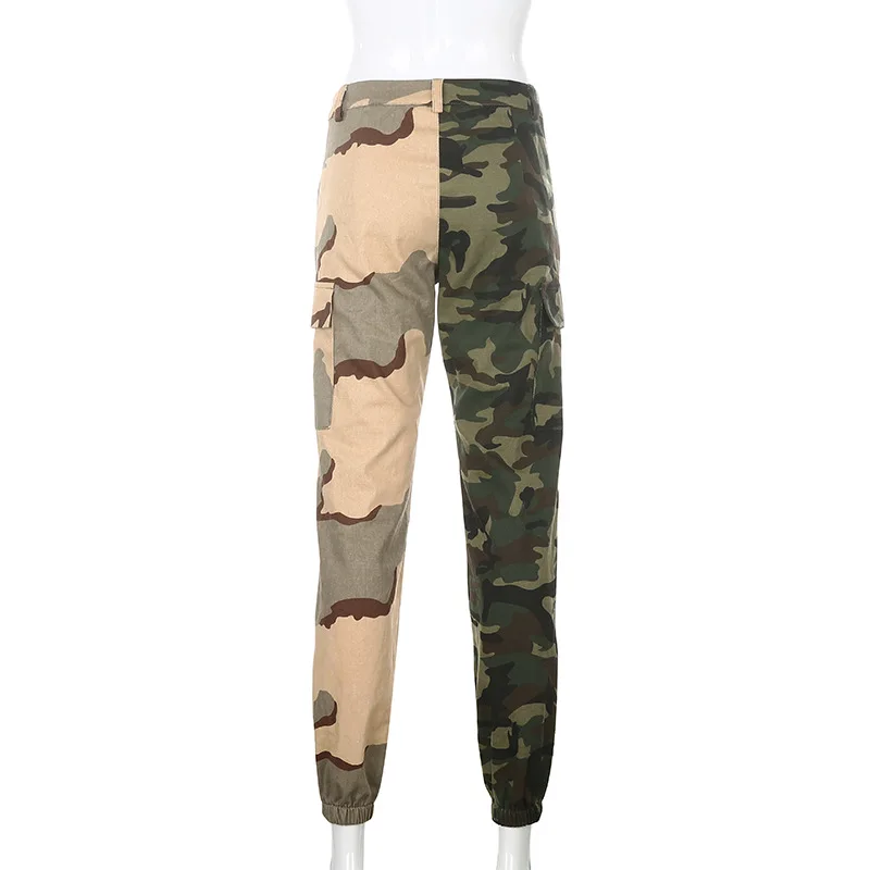 Camo Sweatpants for Women Color Block Joggers Camouflage Cargo Pants with  Pockets at  Women's Clothing store