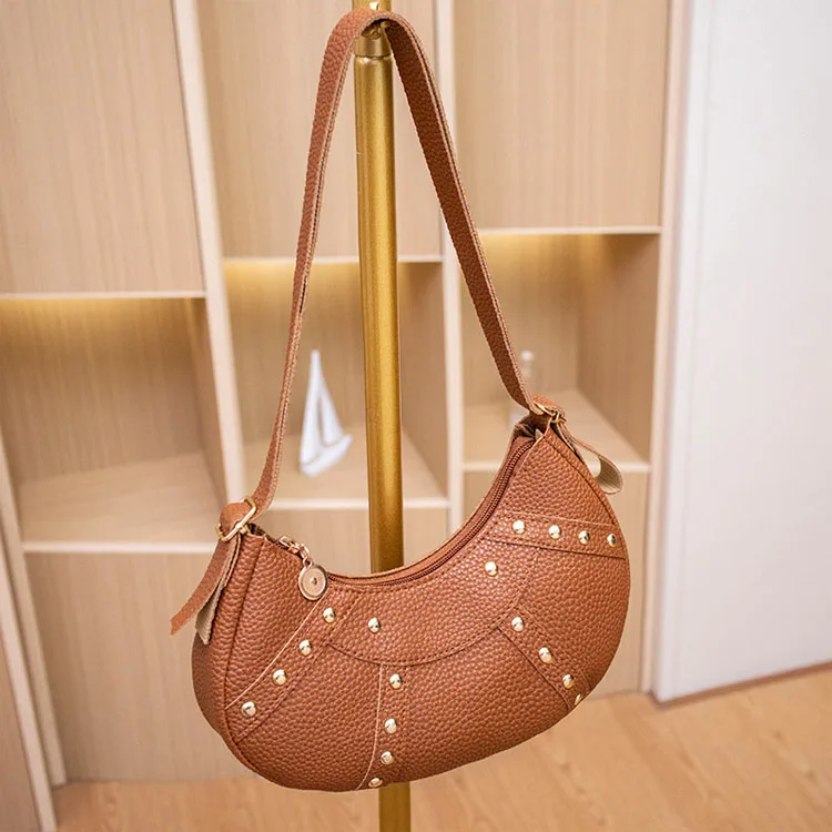 New Fashionable And Simple Shoulder Bag, Women's PU Leather