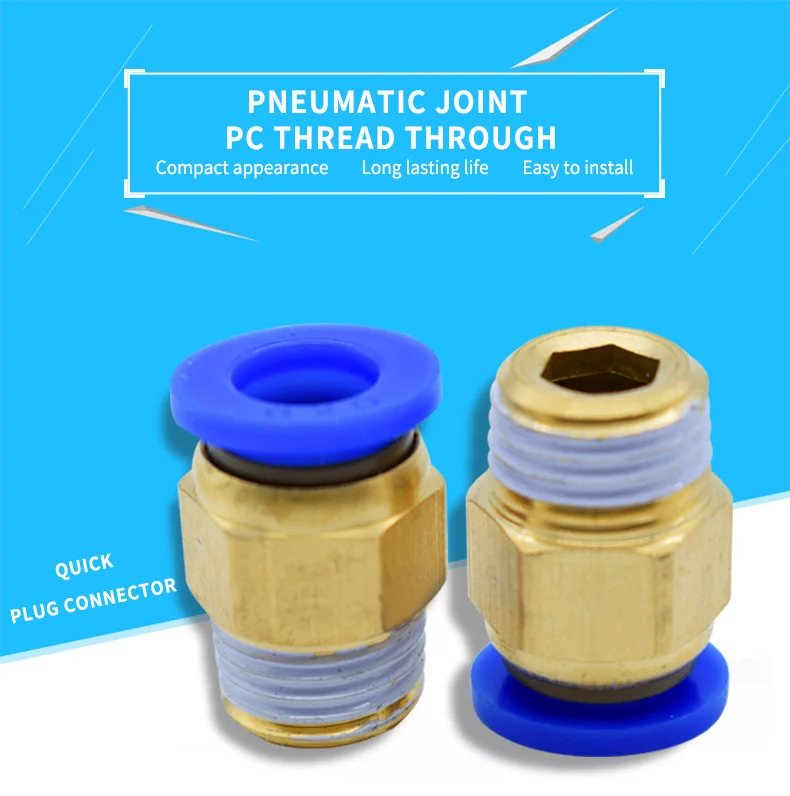 Cheap Price Male Thread Pneumatic Connector Pneumatic Fitting Air Compressor Fittings Blue