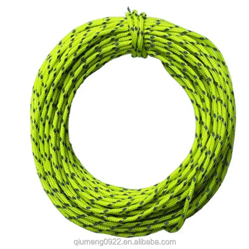 Camping Fluorescence Tent Rope 15m Survival Outdoor Night Glow Para ...