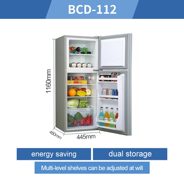 112L New Arrival Home and Renting House Compact Bottom Household Refrigerators