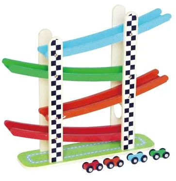 Wooden Educational Colorful Ramp Racer Car - Buy Wooden Gliding Race ...