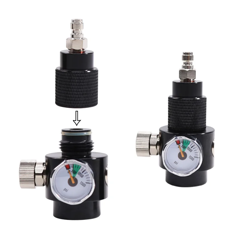 Paintball Co2 Cylinder Adjustable Regulator 0800psi With 8mm Male