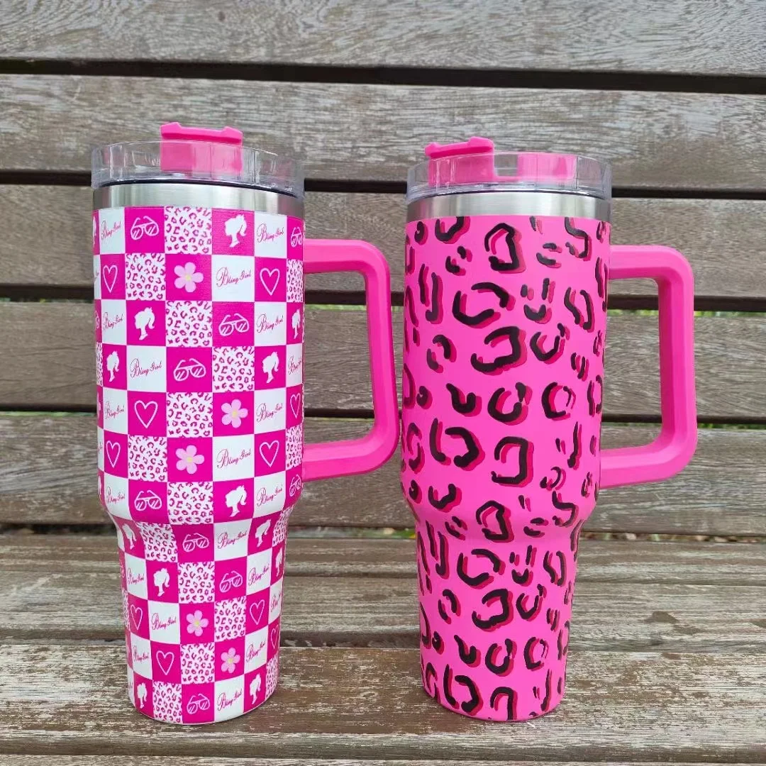 Wholesale 40oz Hot Pink Leopard Print Valentine's Day Tumblers Love ...