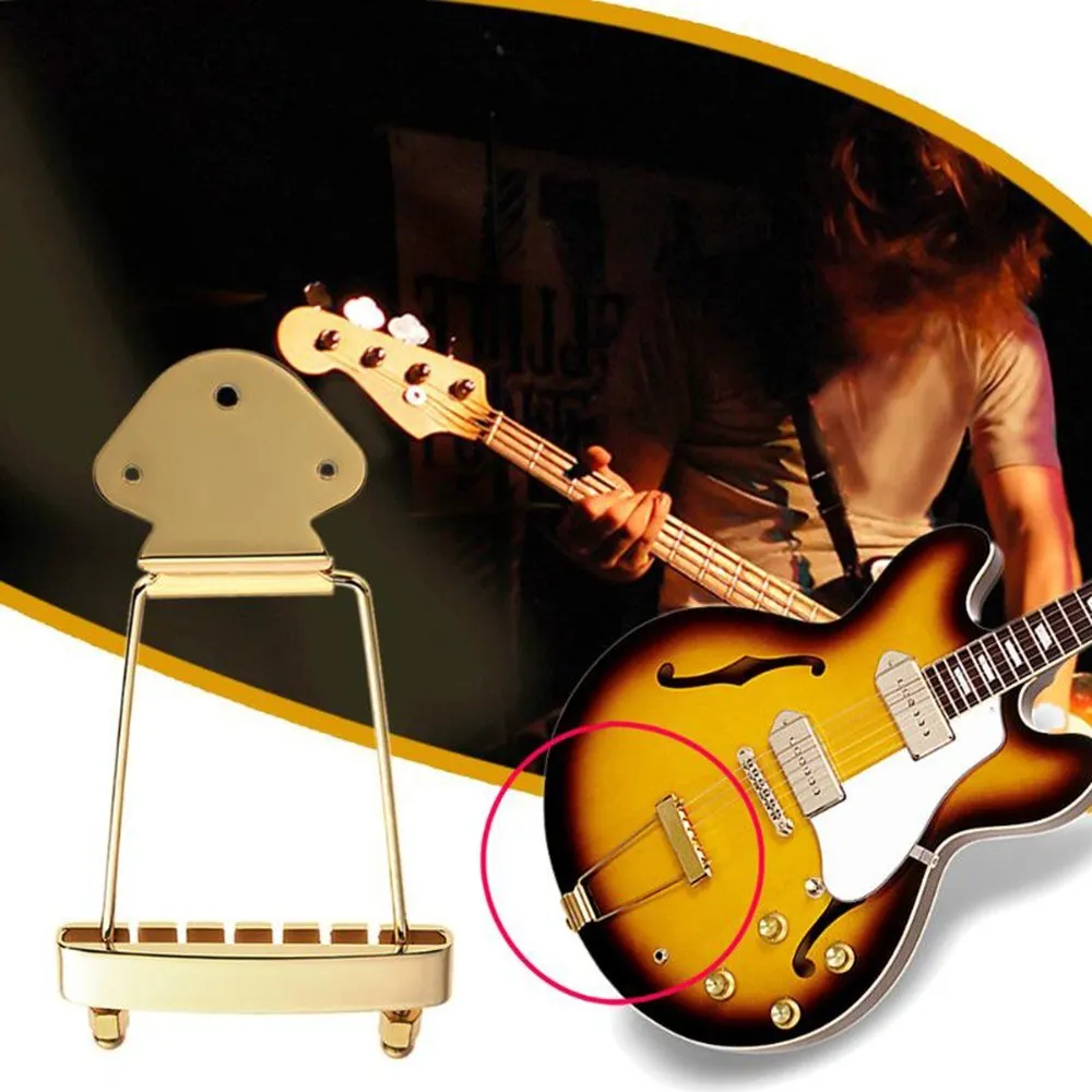 Muslady Jazz Archtop Guitar Trapeze Tailpiece Bridge 6 String 