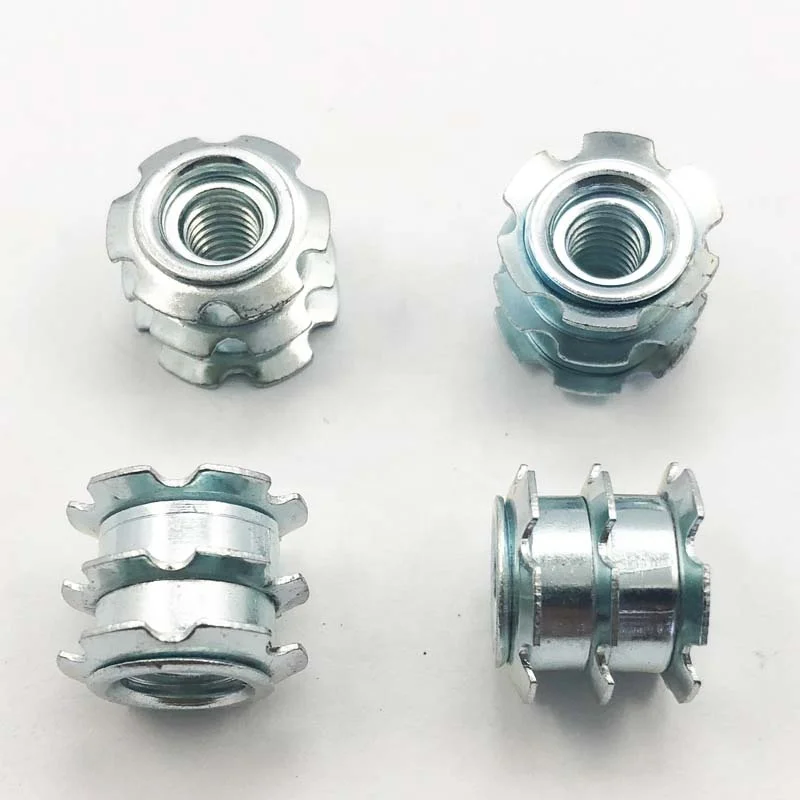 3 Layer Star Shape Metal Spring Threaded Tubing Adapter Tube Insert Nut for Metal Tube