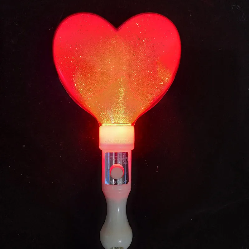 2025 Creative Love Glow Stick LED Flash Stick Peach Heart