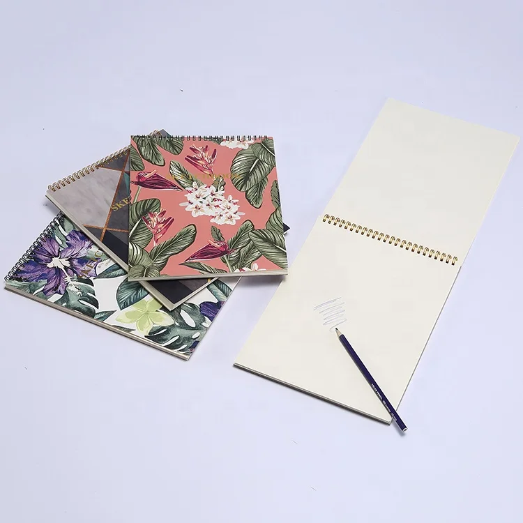 Custom Print Wholesale Spiral Notebook Sketchbook Drawing Book Sketch