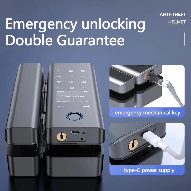 2023 New Arrival G9S Tuya APP Lock Password Code Card Key Fingerprint Smart Door Lock for Glass Door