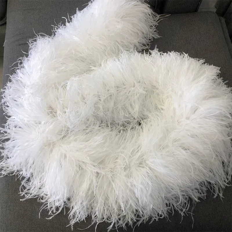 Factory Wholesale Price Fluffy 140ply Feather Scarf Sexy Robe Trim