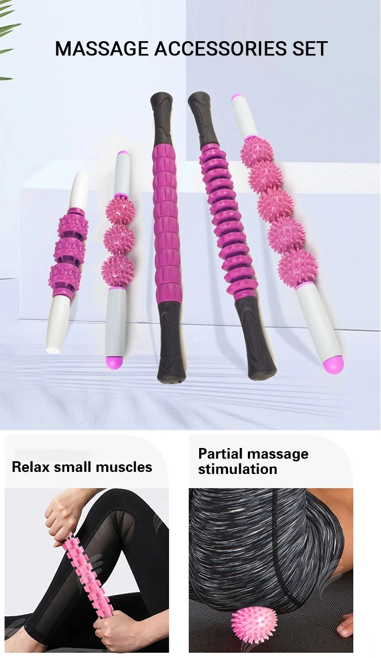 Custom Fitness Back Massage Roller Stick Adjustable Psoas Muscle