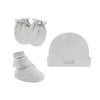 Light gray baby single layer 3-piece set