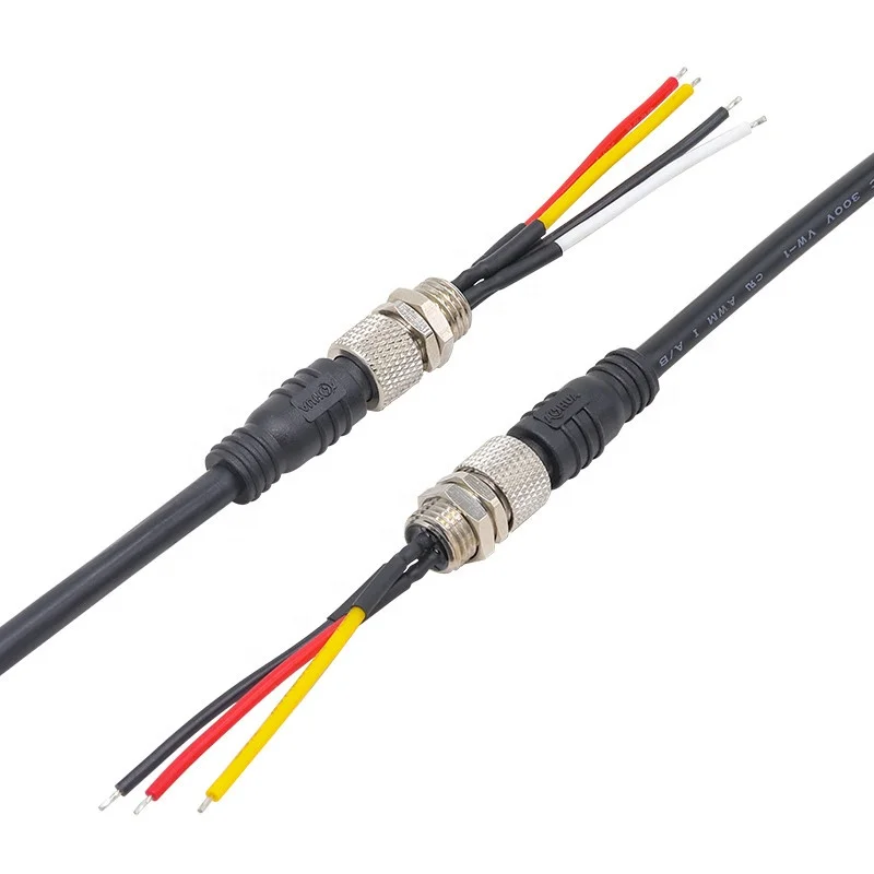 Мужской прямой паяльный кабель с креплением на заднюю M8-01 соединитель серии 2 3 4-контактный разъем Установленная