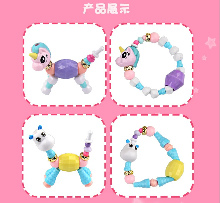 Lot De 2 Colliers Et Bracelets Enfant – Animaux Et Fleurs En Bois – Perles Colorées – Bijoux Pour Filles Et Garçons