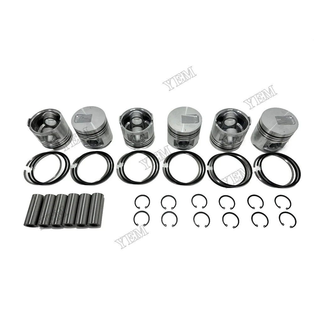 S6S Overhaul Rebuild Kit Piston + Rings for Mitsubishi 6-cylinder 94mm