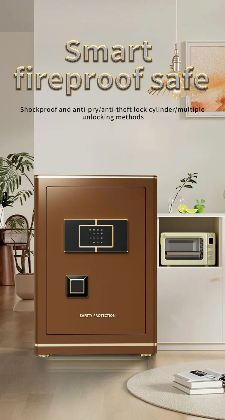 CEQSAFE Biometric Security Fingerprint Safe Hidden Home Digital Money Anti-Theft Safe Box with Wifi factory