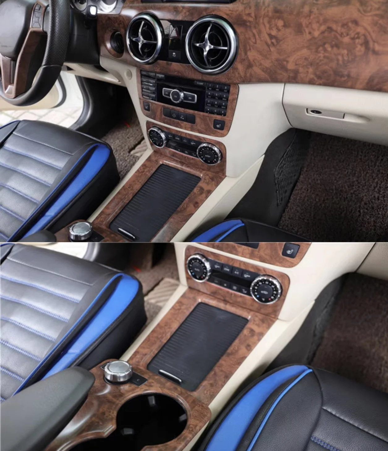 Carbon Fiber Interior For Mercedes Benz Mahogany Dry Carbon Fiber