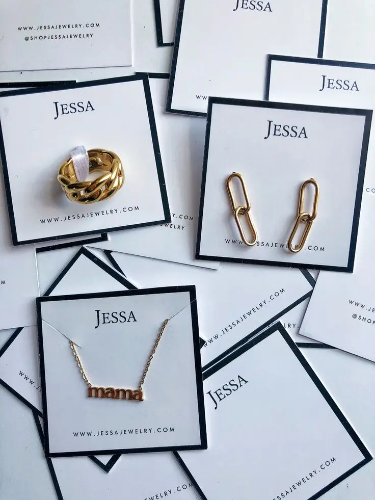 Custom Printed Earring Display Cards Necklace Cards Paper Cardboard Die Cut Hanging Earring Cards With Logo