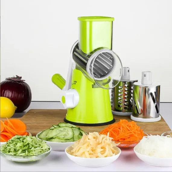 New Kitchen Multifunction Manual Mandoline Slicer Vegetable Chopper Nut Shredder Rotary Cheese Grater