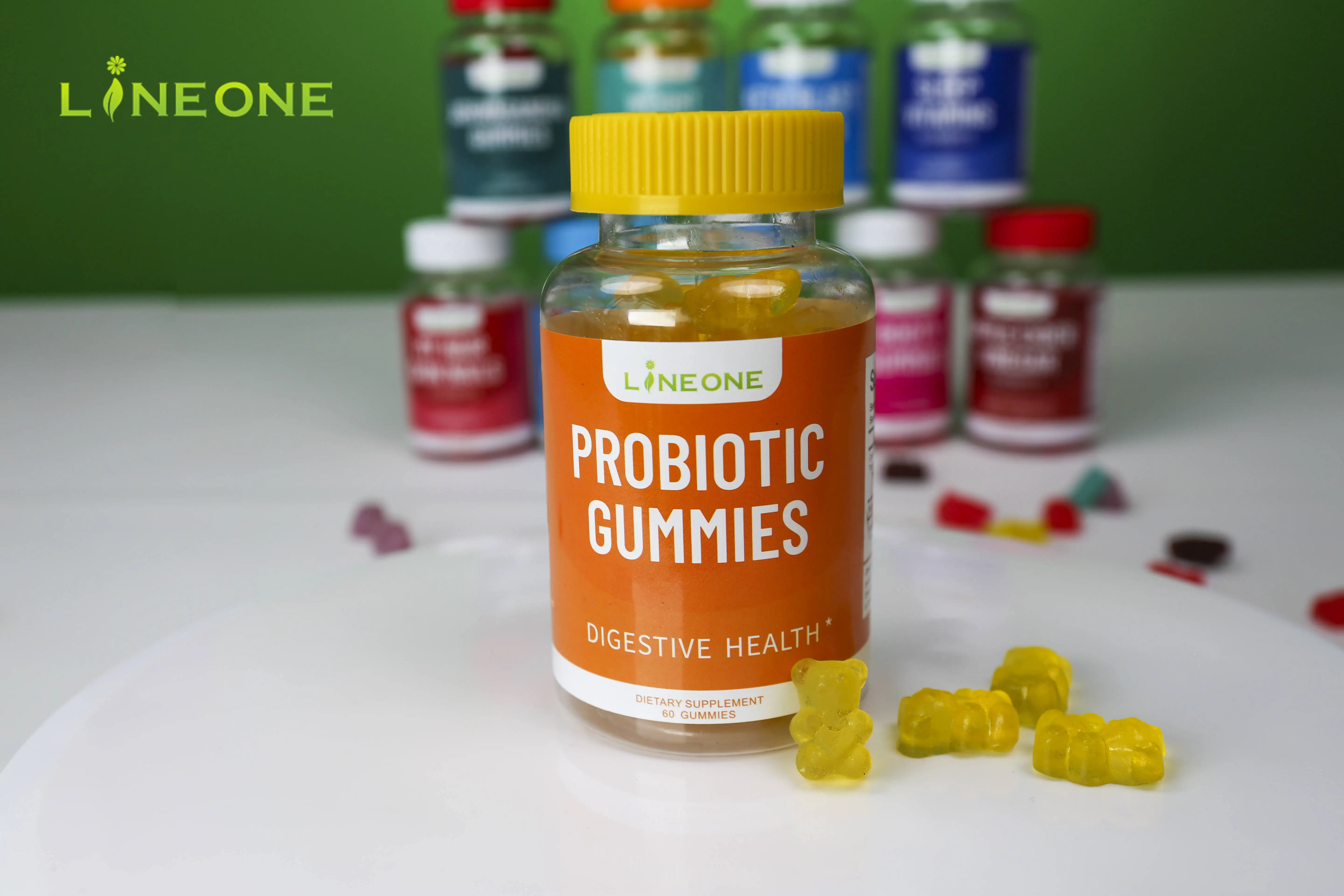 60pcs Daily Immune Support Digestive Gummy 2.5 Billion CFU Gut Supplement Probiotic Gummies factory