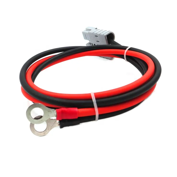 Battery Charger Wiring Harness 50A Battery Connector to O Ring Terminal Length Customizable