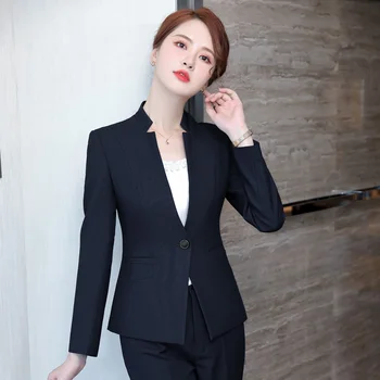 Womens Pant Suits Korean Formal Outfits Japanese Office Lady Blazer ...