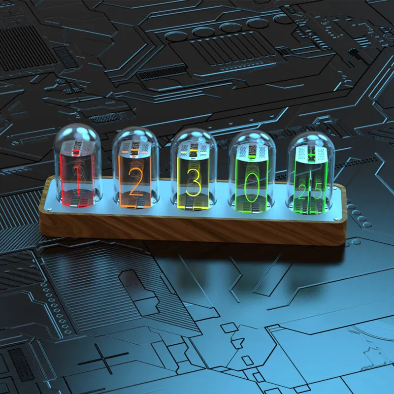 Hot Quasi Flow IPS Color Screen Desk & Table DIY Display Rgb Glow Timer Alarm Nixie Tube Digital Clock