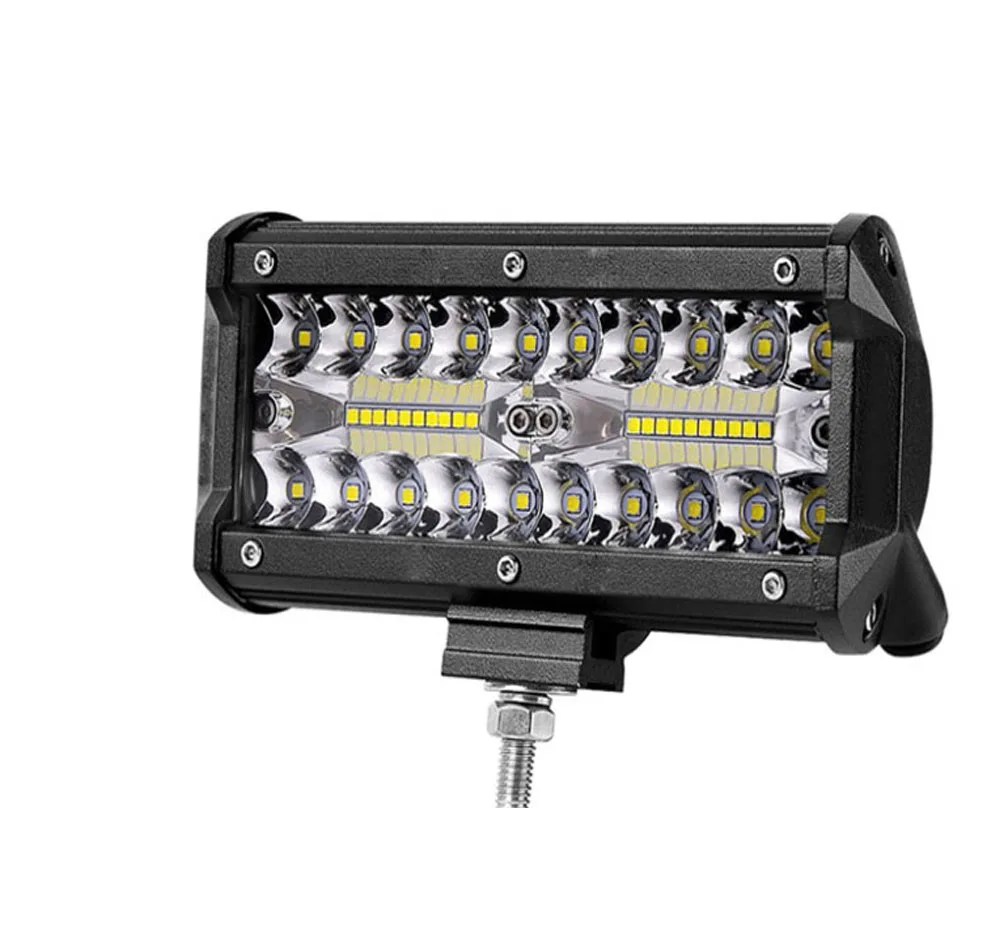 URAQT 120W Phares LED Travail 7 Pouces 7200LM 6000K - Projecteur Étanche IP65 Voiture Camion VTT