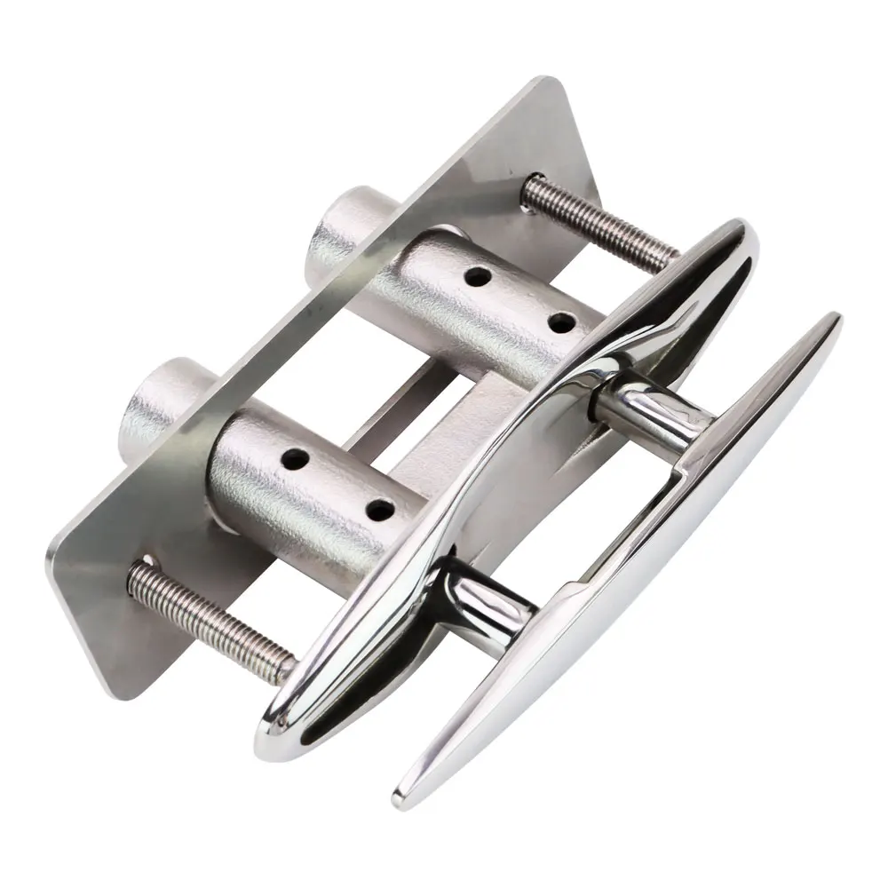Most Popular Marine Hardware Mooring Cleat Stainless Steel Cable Dual Cleat Marine Hatch Cover Cleat