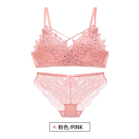 Sexy Lace Underwear Sets Women Pink Push Up Lingerie Bra & Brief Sets  Bralette and Panties 2022 3 Piece Sets - Price history & Review, AliExpress Seller - Shop5778580 Store